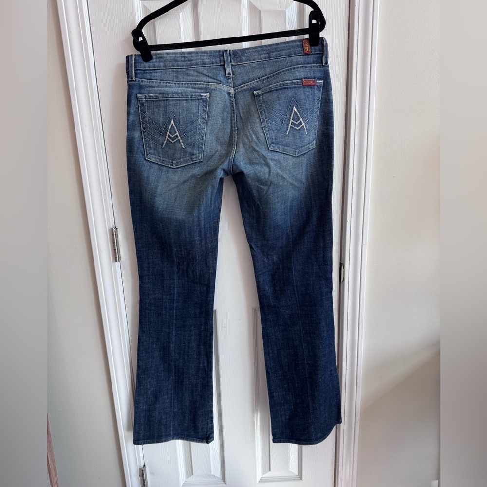 7 For All Mankind "A" Pocket Low Rise Bootcut Jeans Size 32 - Picture 3 of 7